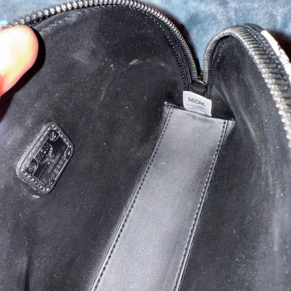 MCM checkered cosmetic pouch 150th anniversary aren bag exclusive ex cond - Picture 7 of 8